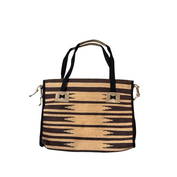 Vintage carpetbags of America Aztec brown neutral tote - Picture 1 of 9